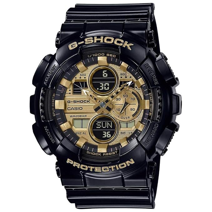 Casio G-Shock GA-140GB 200M Waterproof Black Gold Men's Watch Casio G-Shock