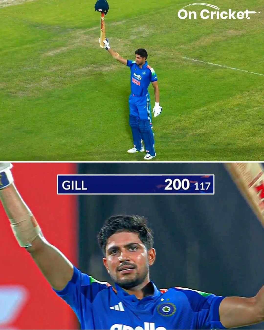 Shubman Gill double century: Amazing Record 223 Run in ODI Shubman Gill batting century celebration montage